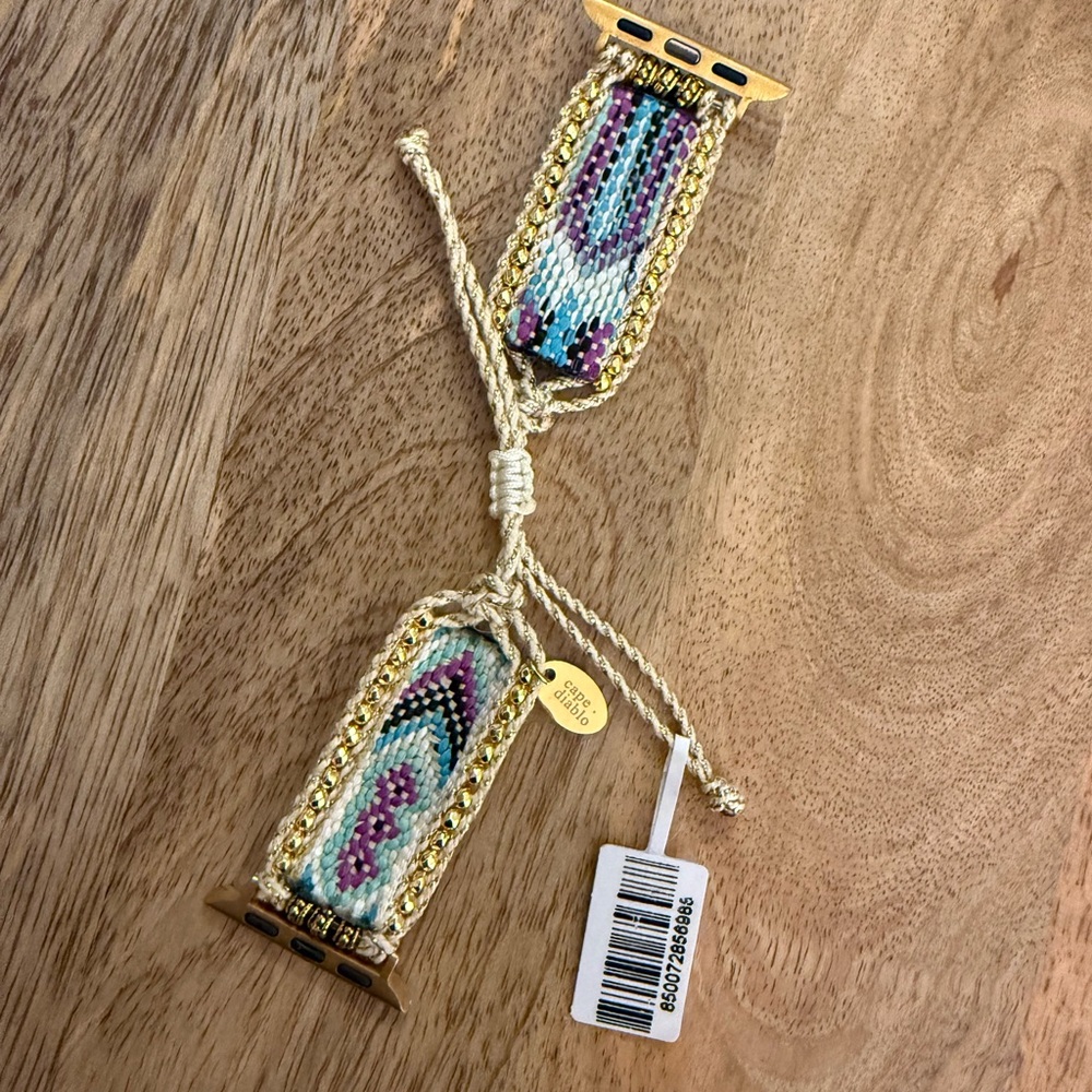 NWT Cape Diablo Golden Flower Apple Watch Strap - Picture 8 of 8